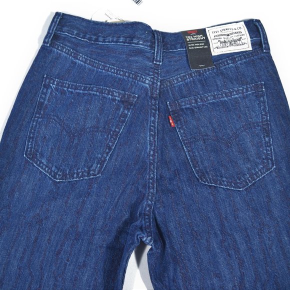 NWT LEVIS WELLTHREAD 70S HIGH SLIM STRAIGHT JEANS, 29X29 - Picture 5 of 8